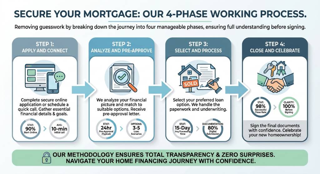 Our Proven Four-Step Methodology for a Stress-Free Mortgage